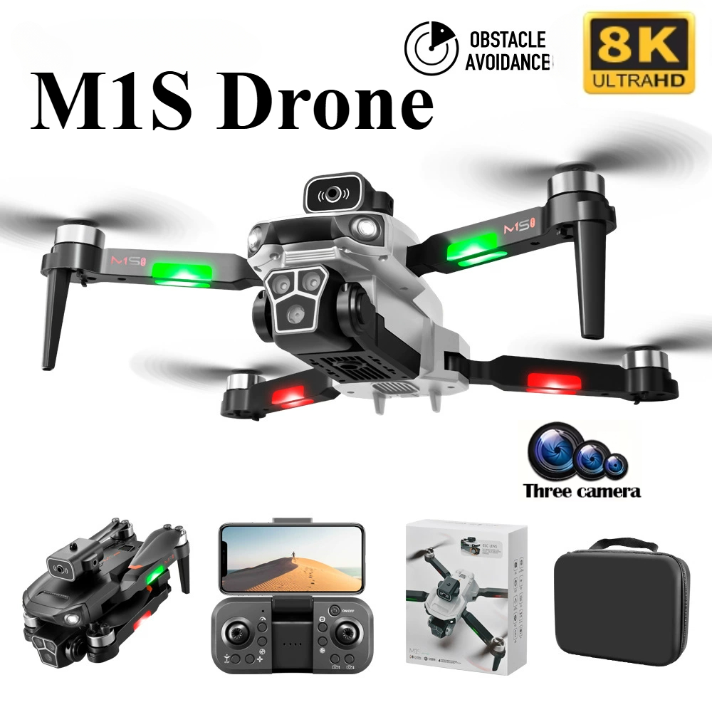 Drone Camera 4K - M1S Drone 8K Profesyonel Üçlü Kamera