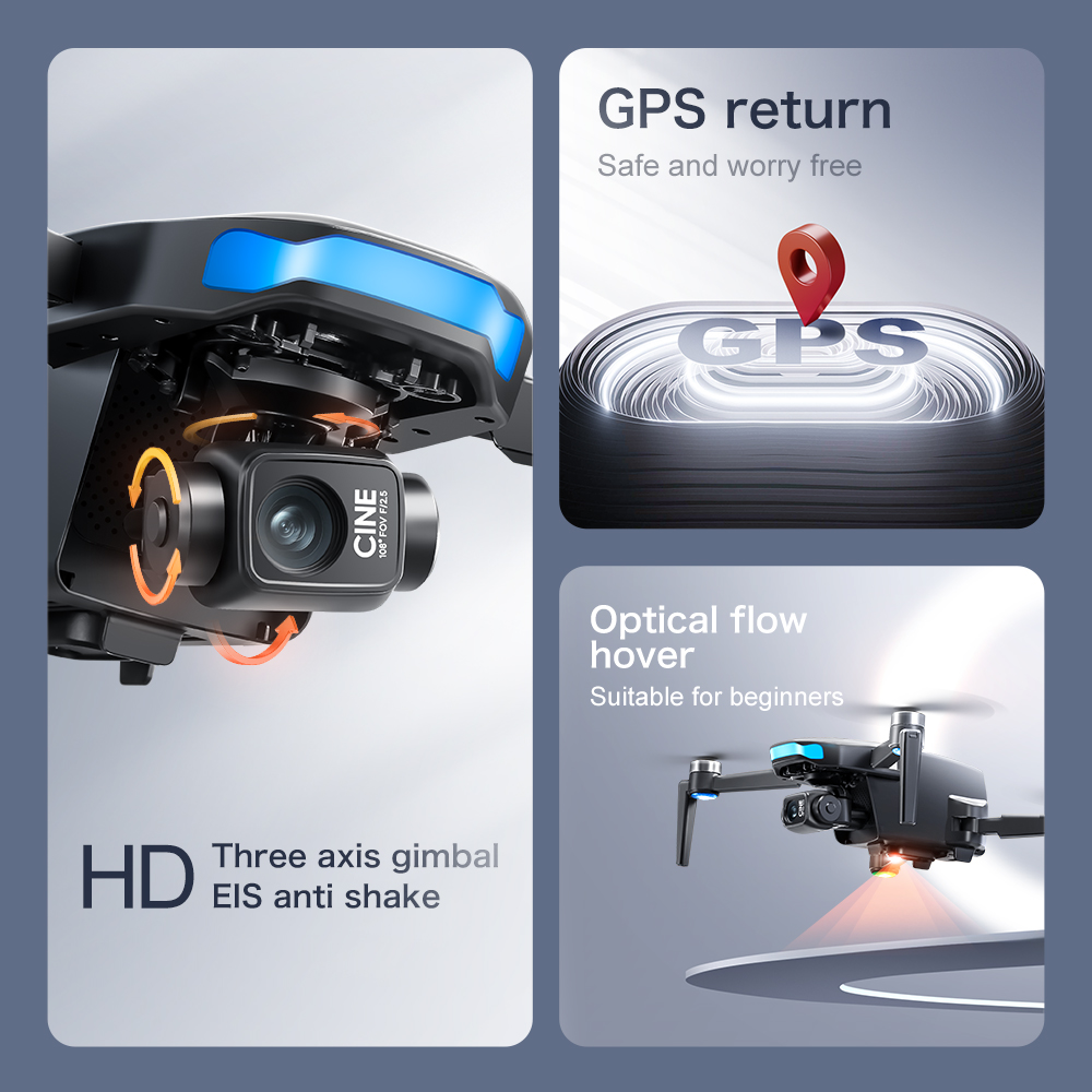 Lenovo GPS S-X1 Drone Üç Eksen - Drone Camera Hd incelemesi ve fiyatı